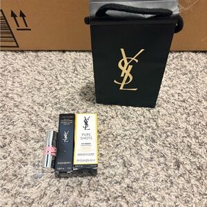 YSL Mini Beauty Set – Pure Shots Eye, Lash Clash Mascara & Lipstick + Gift Bag ✨